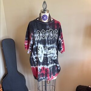 AC/DC Red and Black Short Sleeve Tee